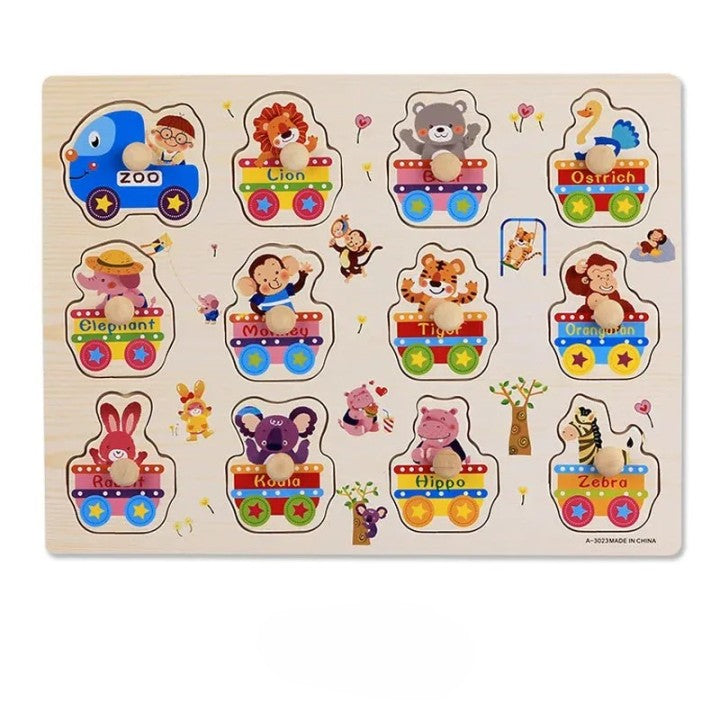 Wooden Puzzles Animals Babies