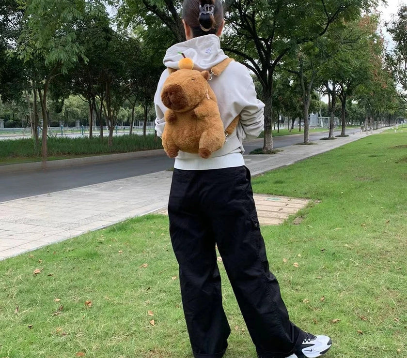 Plush Capybara Backpack