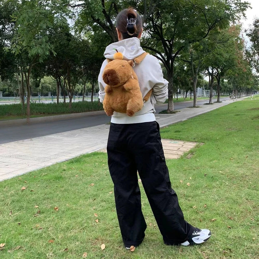 Plush Capybara Backpack